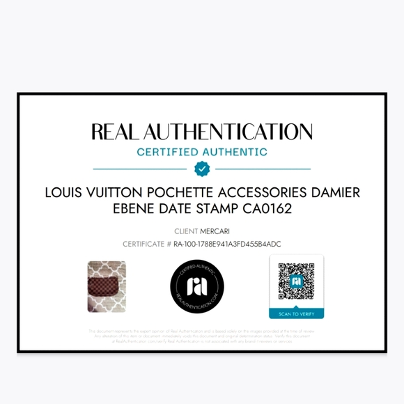 Louis Vuitton Pochette Accessories Damier Ebene Date Stamp CA0162 w/COA - Picture 2 of 14